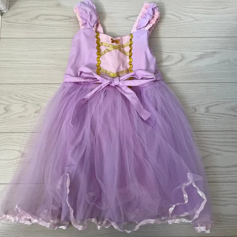 ラプンツェル 紫色 チュチュドレス リボン付き